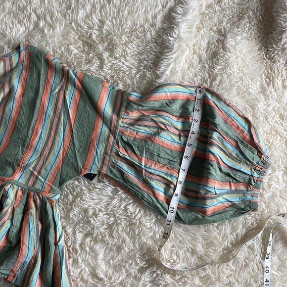 O'NEILL Rosie Long Sleeve Woven Striped Top M - Picture 6 of 9